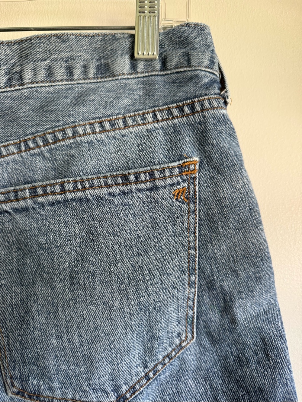 Madewell Raw Hem Light Blue Denim Shorts, Size 28 - Picture 5 of 6